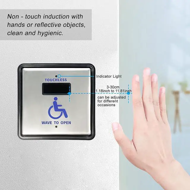 Alt view image 2 of 7 - Residential Swing Door Closer,Smart WiFi Auto Touch Free Door Opener with Wireless Touchless Sensor Switch,Wireless Access Keypad and Electric Strike,Compatible for Phone APP,Alexa