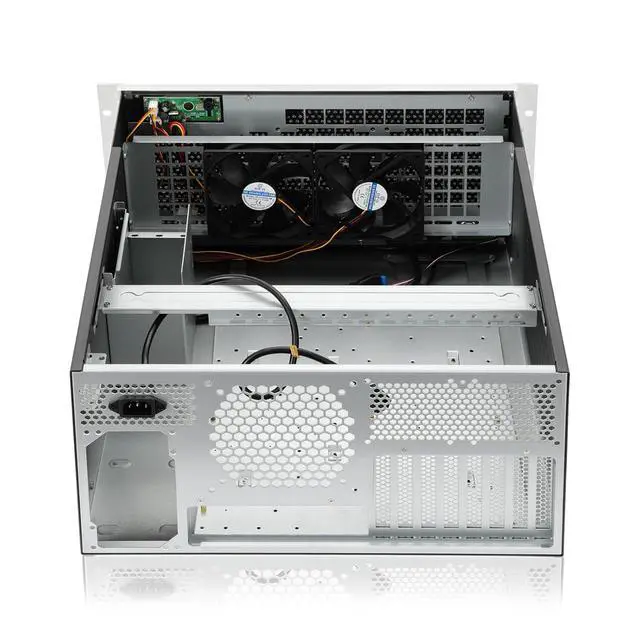 Alt view image 4 of 7 - 5U Liquid Cooling Chassis Silver with 20" Sliding Rail