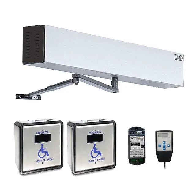 Main image of No Touch Wireless Commercial Door Opener Automatic,Wireless Handicap Push Switch to Wave Sensor Open with 2pcs Wireless Wave Handicap Switches Olide-512N