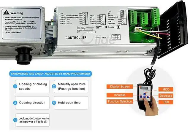Alt view image 6 of 7 - Automatic Door Opener Touch Free Open Indoor and Outdoor Swinging Open with Wireless Touchless Wave Sensor Olide-512N