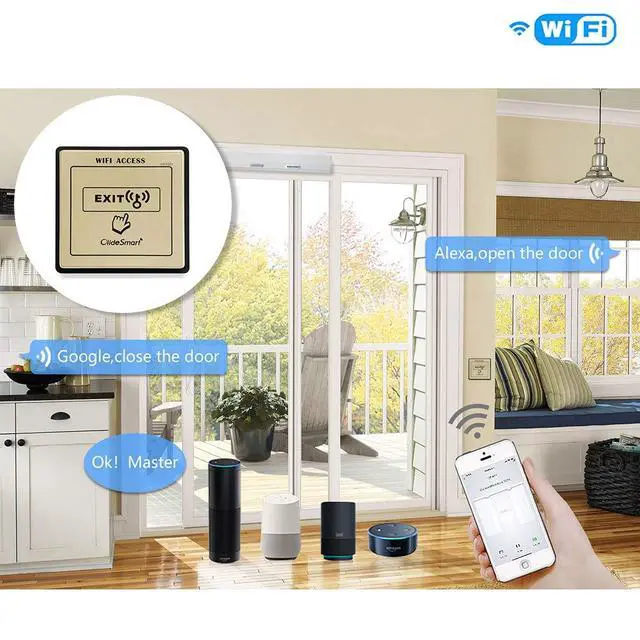 Alt view image 3 of 6 - Smart Wi-Fi Exit Button Work With Olide Automatic Door Openers,Compatible for Alexa Google Speaker,Phone APP Control Remotely