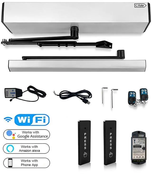 Main image of Smart WiFi APP Control Automatic Door Opener,WiFi Built in Receiver Olide-510FW,Compatible for Alexa,Google Assistant Voice Control Auto Door with Wireless Push Panels