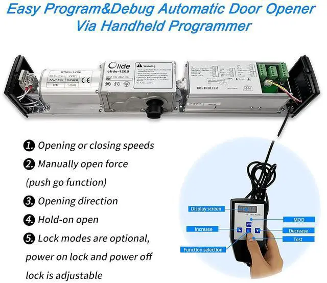 Alt view image 4 of 7 - Automatically Door Closer with Wireless Remote Control,WiFi Access Control Automatic Door Opening System,Compatible for Alexa,Google Home,Smartphone App