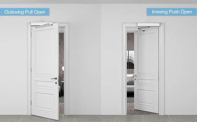 Alt view image 3 of 7 - Automatic Door Operator Residential Swing Door Wireless+1PCS Wireless Touchless Hand Wave Sensor+1PCS 2.4G Receiver+1PCS Stainless Steel 550lbs Fail Safety Electric Strike