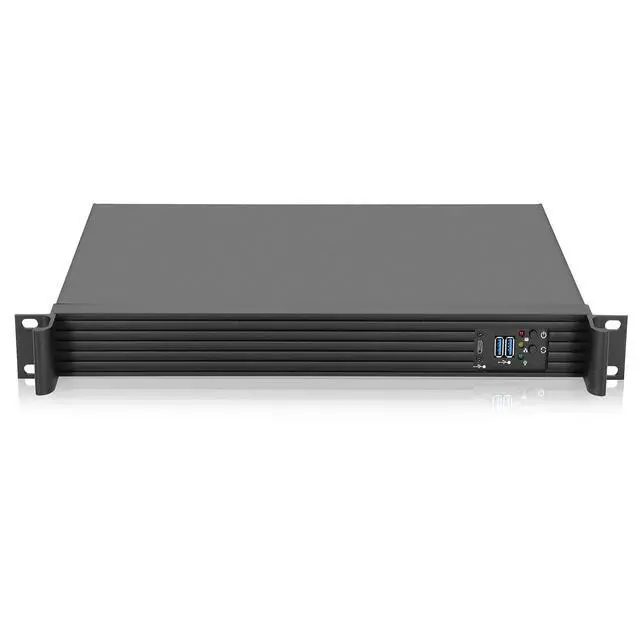 Alt view image 2 of 7 - 1U Compact Server/Desktop mini-ITX Chassis - 9.84" Depth,Supports Mini-ITX Motherboard, Type-C & USB3.0, Black