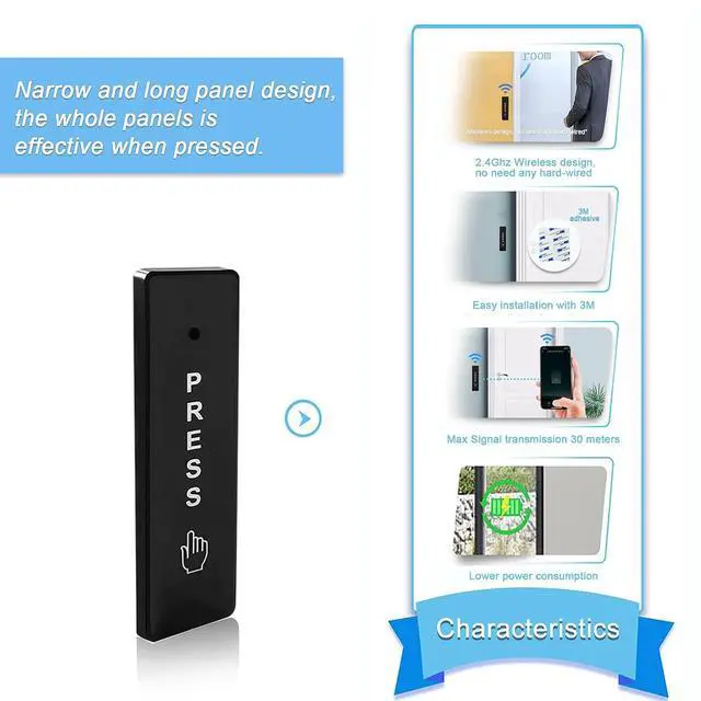 Alt view image 6 of 7 - Smart WiFi APP Control Automatic Door Opener,WiFi Built in Receiver Olide-510FW,Compatible for Alexa,Google Assistant Voice Control Auto Door with Wireless Push Panels