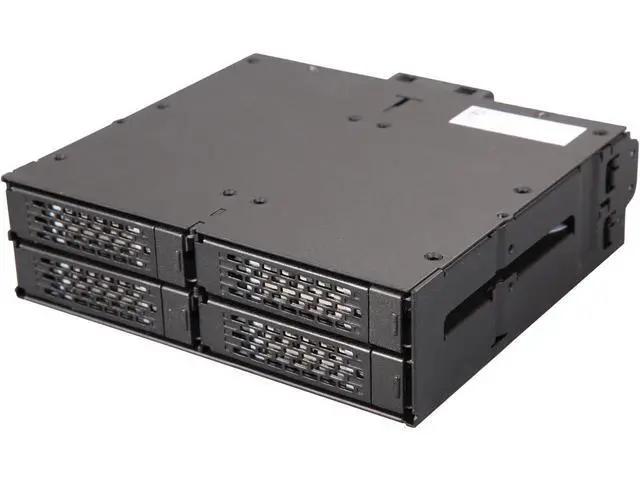 Alt view image 4 of 4 - 4 Bay 2.5 SAS/SATA HDD/SSD Metal Mobile Rack Enclosure for 5.25" Bay (with Fan Control) | ToughArmor MB607SP-B