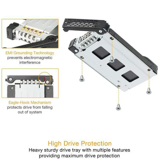 Alt view image 3 of 7 - Full Metal 4 x 2.5 SAS/SATA HDD/SSD Mobile Rack Enclosure for 5.25" Bay (with Fan Control) | ToughArmor MB994SP-4SB-1