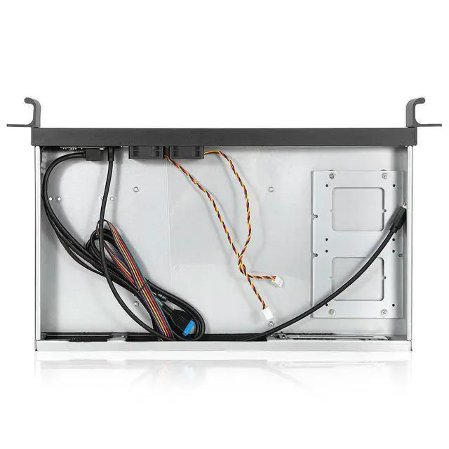 Alt view image 6 of 7 - 1U Compact Server/Desktop mini-ITX Chassis - 9.84" Depth,Supports Mini-ITX Motherboard, Type-C & USB3.0, Black