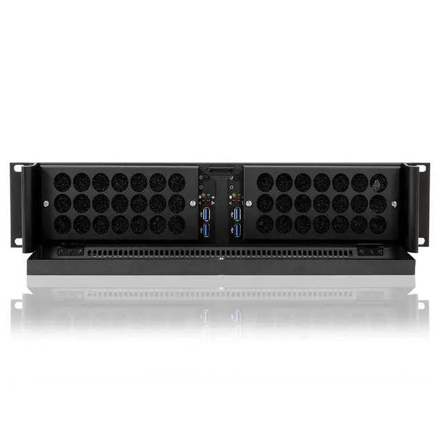 Alt view image 3 of 6 - 2U Rackmount Case for Dual Mini-ITX MB 14" Deep
