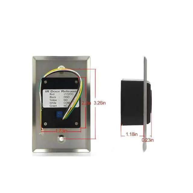 Alt view image 7 of 7 - Touchless Commercial Door Opener Automatic with 2pcs 304 Stainless Steel Touchless Hand Sensor
