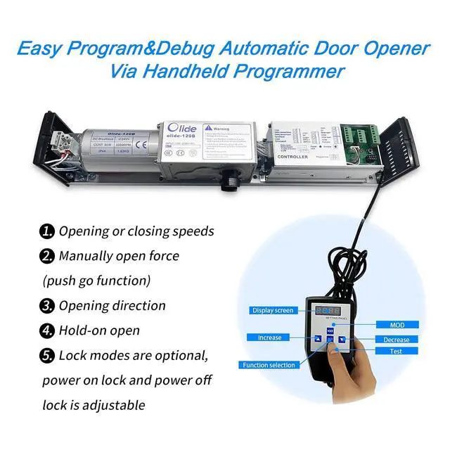 Alt view image 7 of 7 - APP Control Automatic Door Opener,Black Handicap Door Opener WiFi TUYA,Compatible for Alexa,with Wireless Handicap Push Button and NO Electric Strike
