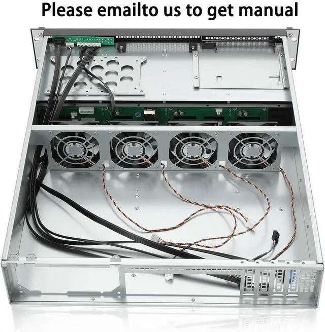 Alt view image 5 of 7 - 2U Server case 6Gbps hot swap 8 x3.5 Bays M-ATX/Mini-ITX Depth 21.5" Support ATX PSU, Include Sliding Rail and Minisas to SATA Cables