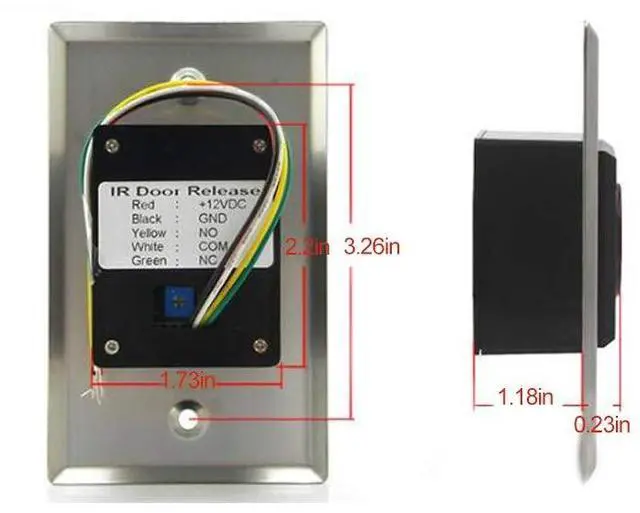 Alt view image 6 of 7 - Touchless Door Opener Automatic,NO Touch Open Eelectric Swing Door Opener with 2pcs Touchless Wired Hand Sensor Switches Touch Free Sensor Open