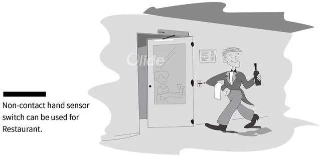 Alt view image 7 of 7 - Touchless Door Opener Automatic,NO Touch Open Eelectric Swing Door Opener with 2pcs Touchless Wired Hand Sensor Switches Touch Free Sensor Open