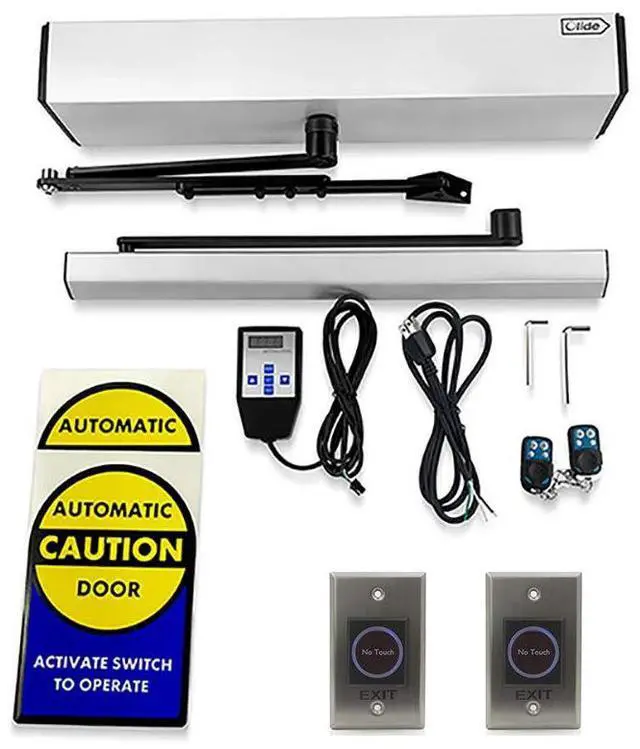 Alt view image 5 of 7 - Touchless Door Opener Automatic,NO Touch Open Eelectric Swing Door Opener with 2pcs Touchless Wired Hand Sensor Switches Touch Free Sensor Open