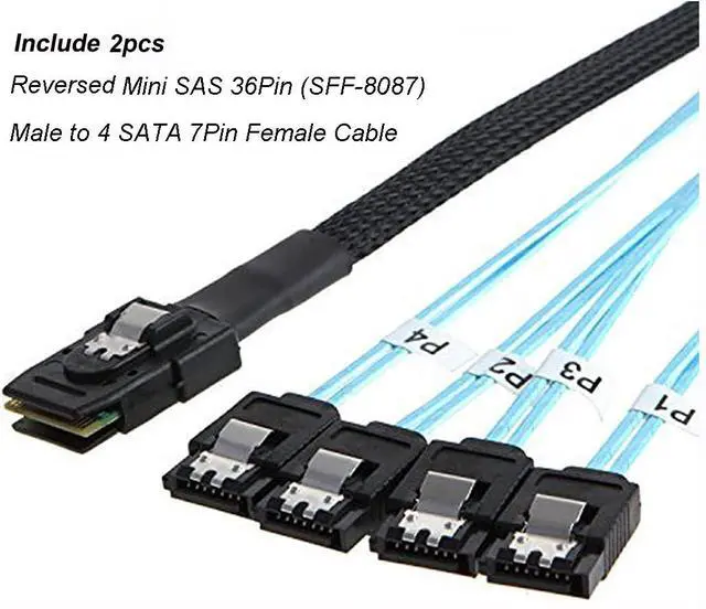 Alt view image 6 of 7 - 2U Server case 6Gbps hot swap 8 x3.5 Bays M-ATX/Mini-ITX Depth 21.5" Support ATX PSU, Include Sliding Rail and Minisas to SATA Cables