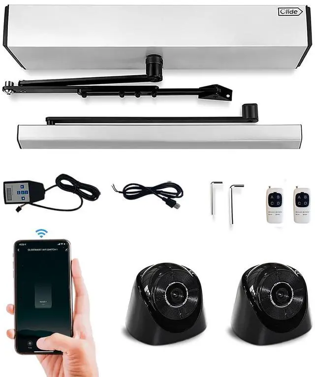 Main image of Electric Smart WiFi Door Operator with Two Black Image Recognition Motion Safety Sensors,Compatible for Alexa,Google Assistant,Phone APP TUYA