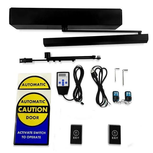 Alt view image 5 of 6 - Olide-120B Black Color Automatic Door Opener+2pcs Waterproof Acrylic Hand Push Switch