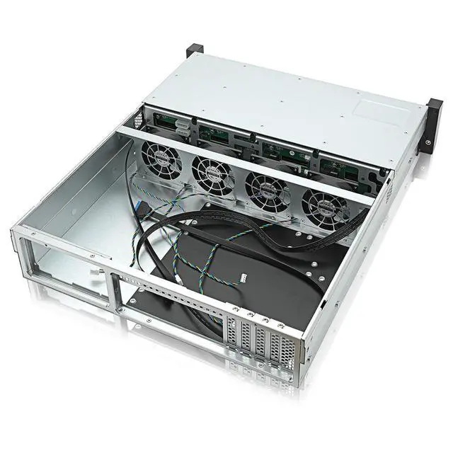 Alt view image 5 of 7 - MATX/Mini-ITX 2U Rackmount Server Chassis hotswap 12bays 12Gbps SFF-8643 Backplane Include Sliding Rail and SFF-8643 Minisas to SATA Cables
