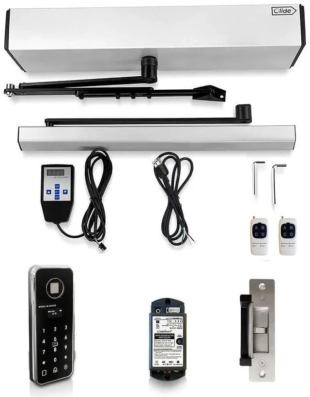 Main image of Smart WiFi Automatic Electric Front Door Opener,Compatible with Alexa,Google Home,Phone APP,with 550LBS NC/NO Adjustable Electric Strike,Wireless Fingerprint Access Keypad,Wired Receiver
