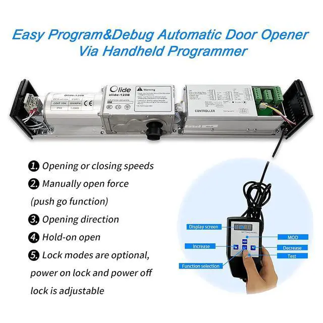 Alt view image 4 of 7 - Smart WiFi Automatic Electric Front Door Opener,Compatible with Alexa,Google Home,Phone APP,with 550LBS NC/NO Adjustable Electric Strike,Wireless Fingerprint Access Keypad,Wired Receiver