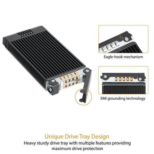 Alt view image 3 of 4 - M.2 NVMe PCIe 4.0 Removable Backplane Enclosure for 3.5" Drive Bay - MB601M2K-1B
