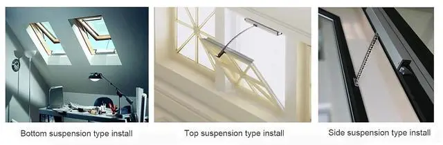 Alt view image 6 of 7 - Automatic Skylight Window Opener for Indoor,DC24V Electric Motorized Window Motor with Remote Control and Switch,Travelling Distance Adjustable