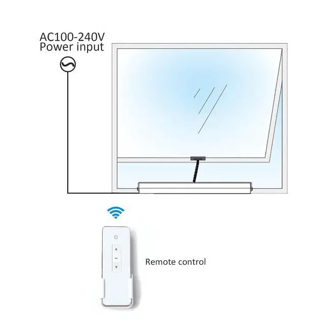 Alt view image 6 of 7 - Automatic Electric Single Chain Skylight Windows Opener Motor Actuator