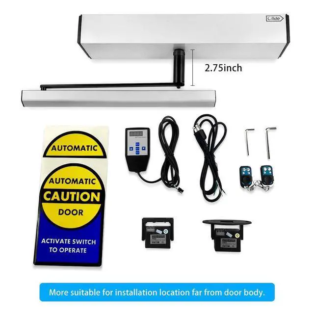 Alt view image 2 of 6 - Automatic Electric Disabled Door Opener 120B +Inswing Arm+2-3/4'' Extend Spacer+2pcs Motion Sensors