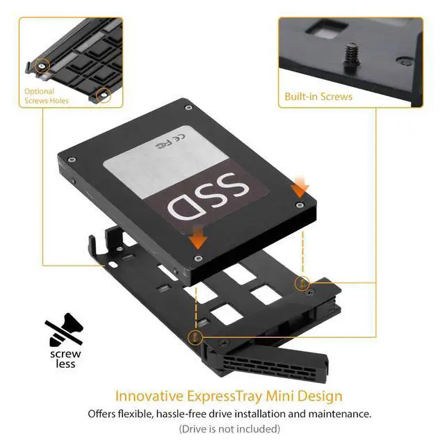 Alt view image 5 of 7 - 6 Bay 2.5 SATA HDD / SSD Hot Swap Tool-Less Backplane Enclosure with Dual Cooling Fan for 5.25 Bay | ExpressCage MB326SP-B