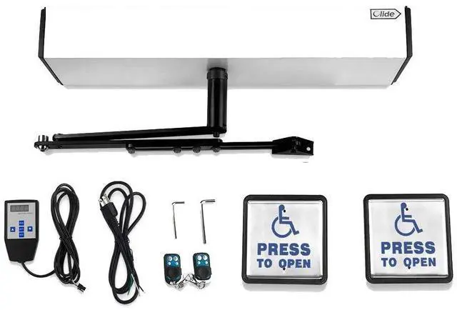 Main image of Electric Door Operator+Outswing Arm+2-3/4'' Extend Spacer+2pcs Wired Wireless 2-in-1 Handicap Push Switches