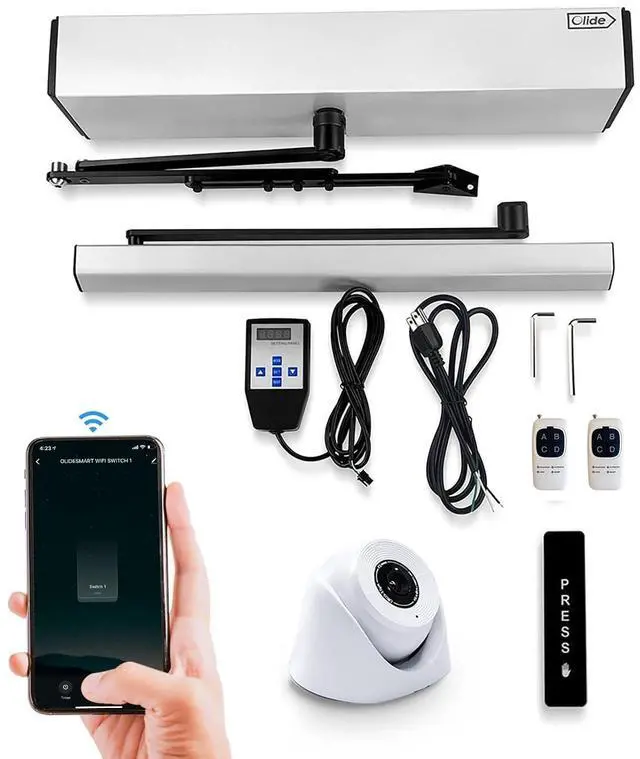 Main image of Phone APP Control Automatic Door Opener Operator,Touchless Sensor Open Outside Door with Wired Eye Sensor,Wireless Push Open Inside Door with Slimline Wireless Push Panel