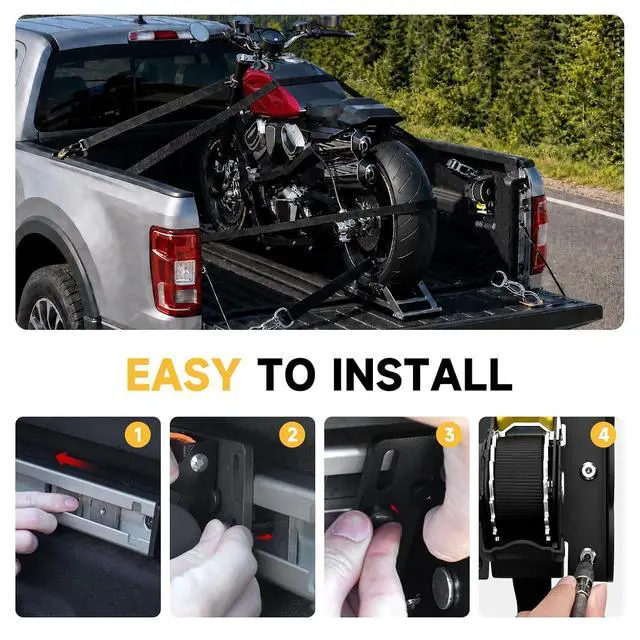 Alt view image 7 of 7 - Retractable Ratchet Straps Compatible with 2022-2025 Ford Maverick | Compatible with 2022-2025 Ford Maverick,Auto Retract Design Replaces Factory Bed Straps for Quick Cargo Securing and Easy Use