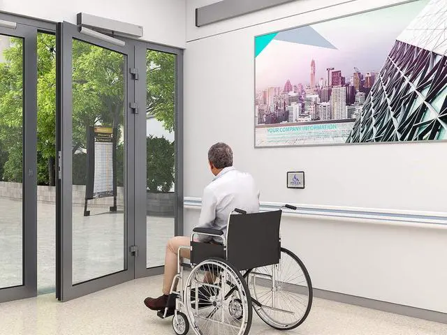Alt view image 4 of 7 - Automatic Dual Door Operator, Auto Open Doors Simultaneously with One Handicap Push Button, Parameters Adjustable via Hand Programmer, Max Loading Weight-264lbs