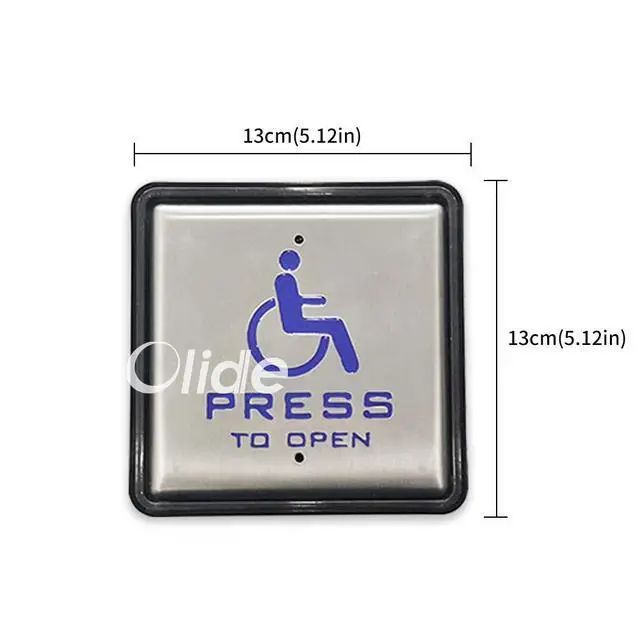 Alt view image 6 of 7 - Electric Door Operator+Outswing Arm+2-3/4'' Extend Spacer+2pcs Wired Wireless 2-in-1 Handicap Push Switches
