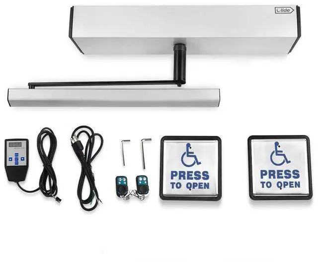 Main image of Automatic Business Swing Door Opener Olide-120B+Inswing Arm+2-3/4'' Extend Spacer+2pcs Wireless Wired Handicap Push Switches