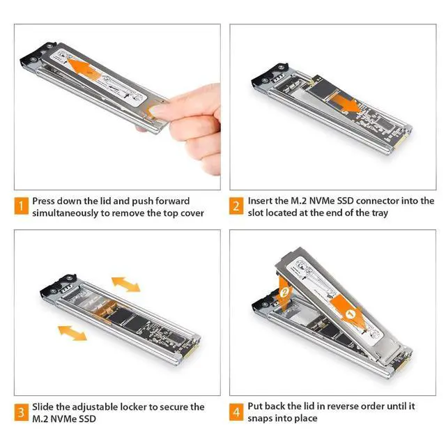 Alt view image 5 of 7 - 8 Bay M.2 NVMe SSD PCIe 4.0 Mobile Rack Enclosure for External 5.25" Drive Bay (8 x OCuLink SFF-8612) | ToughArmor MB873MP-B V2
