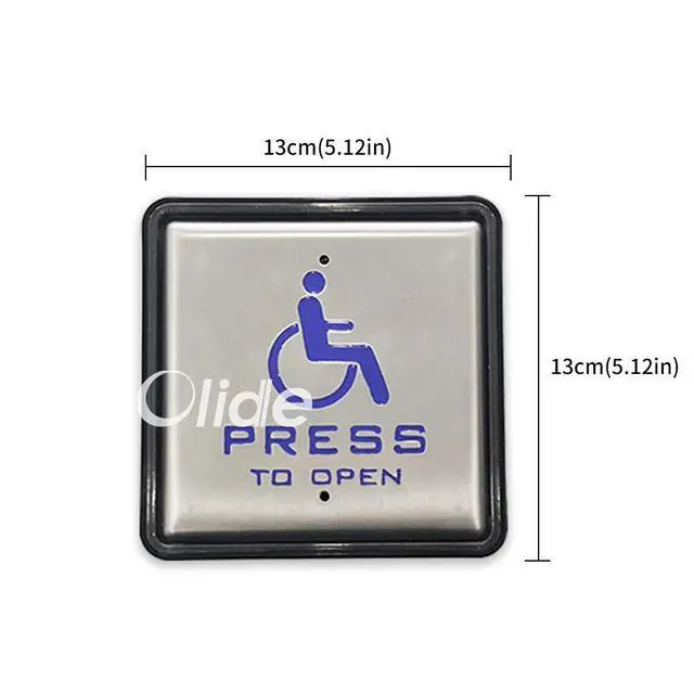Alt view image 6 of 7 - Automatic Business Swing Door Opener Olide-120B+Inswing Arm+2-3/4'' Extend Spacer+2pcs Wireless Wired Handicap Push Switches