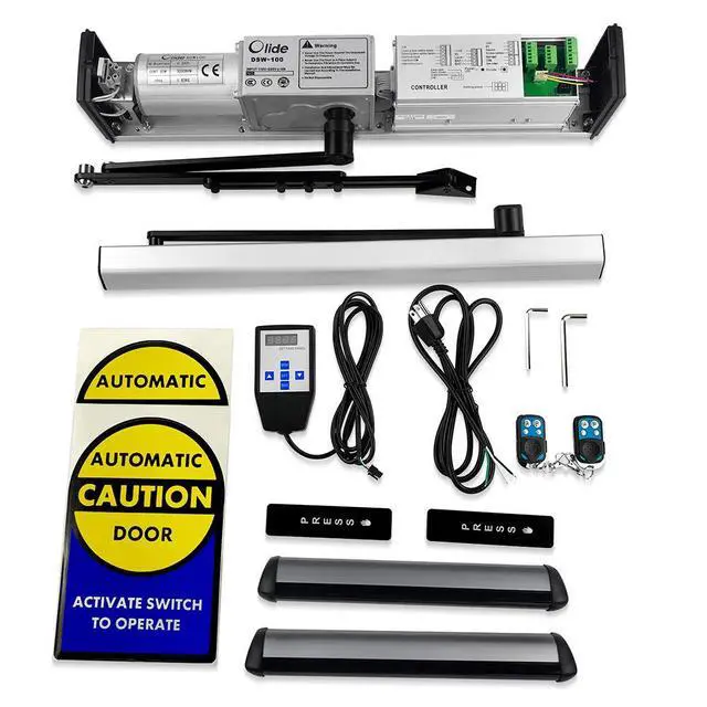 Alt view image 2 of 7 - Remote Control Handicap Door Closer DSW120+2pcs Infrared Saferty Beam Sensors+2pcs Wireless Push Switches