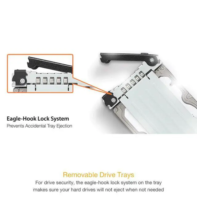 Alt view image 5 of 7 - ToughArmor MB508V5P-B 8-Bay 15 mm U.2/U.3 NVMe SSD Mobile Rack Cage for Dual 5.25" Drive Bay (4 x MCIO 8i SFF-TA-1016)