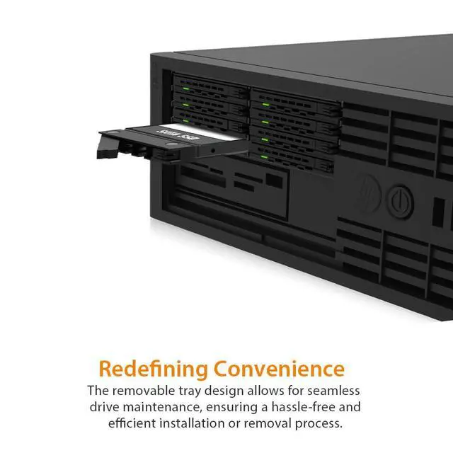Alt view image 3 of 6 - 8 Bay 2.5" SAS/SATA HDD/SSD Mobile Rack for 5.25" Bay - ExpressCage MB038SP-B