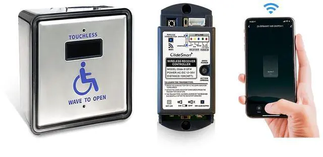 Main image of Handicap Touchless Wave Hand Sensor Switch,Wireless Single Handicap Sensor Button Olide-512N,Compatible for Alexa,Google,Phone APP