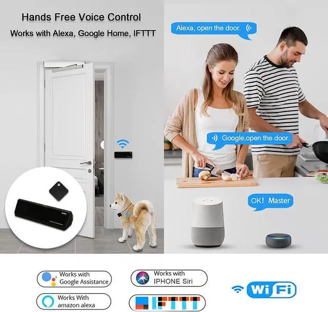Alt view image 5 of 7 - Automatic Pet Door Opener with Smart RFID Tag Sensor for Pets,Silver Color Electric Automation Door Opener with Wireless RFID Tags for Cat,Dog