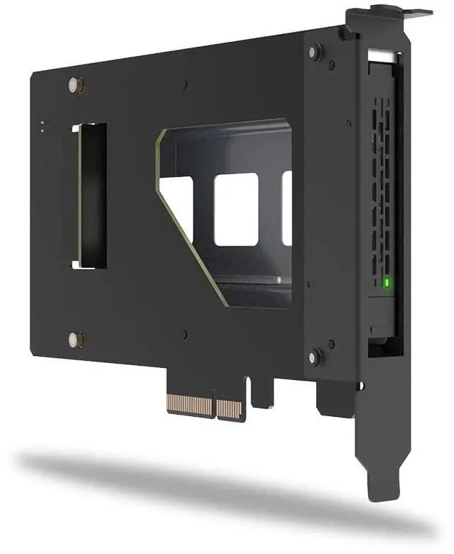 Main image of ExpressSlot Elite MB111VP-B Removable Frame/Adapter Card for PCIe 4.0 U.2/U.3 NVMe SSD in a PCIe x4 Slot
