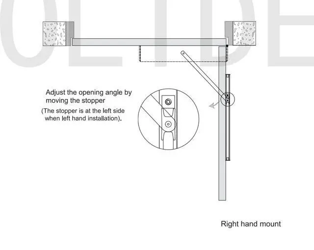 Alt view image 6 of 6 - Outswing Pull Slide Arm of Olide-120B Automatic Swing Door Opener