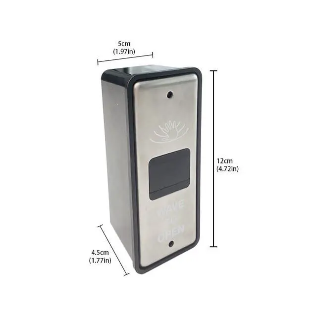 Alt view image 5 of 6 - Wireless Wave Sensor Door Opener Switch,2PCS Wilress Narrow Stainless Steel Wave Sensor to Open Door Switch Olide-508 and High Stability Receiver,with WiFi Function