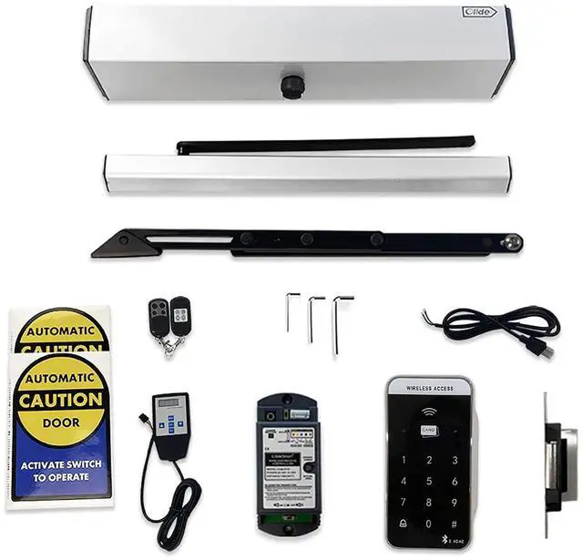 Main image of Automatic Swing Door,Smart WiFi Wireless Door Opener with Wireless Access Keypad and Stainless Steel 550lbs Fail Safety Stainless Steel Electric Strike for Office Door,Home Door