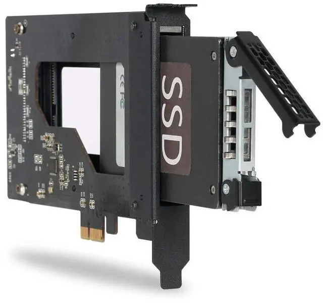 Main image of 2.5 inch SATA SSD Removable Hard Drive Bay Adapter for PCIe Expansion Card Slot | ExpressSlot MB839SP-B