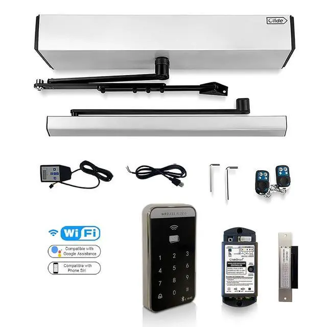 Alt view image 5 of 7 - Automatic Swing Door,Smart WiFi Wireless Door Opener with Wireless Access Keypad and Stainless Steel 550lbs Fail Safety Stainless Steel Electric Strike for Office Door,Home Door